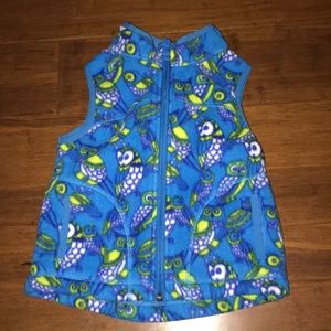 LL Bean Owl Fleece Vest